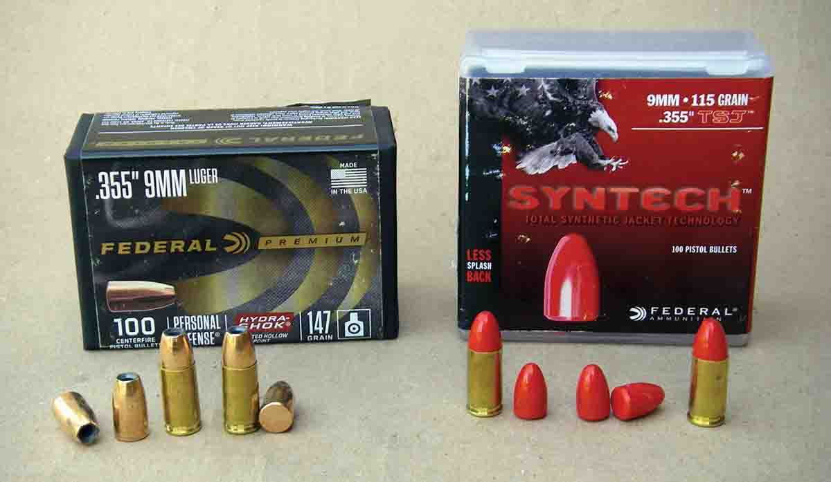 Federal now offers Hydra Shok and relatively new Syntech bullets as components that performed well.